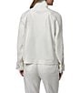 Donna Karan Coordinating Suiting Linen Blend Collared Long Sleeve Snap Front Zip Up Jacket - Image 2