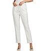 Donna Karan Coordinating Twill Drawstring Cuffed Straight Leg Pants - Image 1