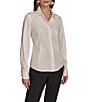 Donna Karan Cotton Sateen Hardware Cuff Shirt - Image 1