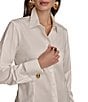 Donna Karan Cotton Sateen Hardware Cuff Shirt - Image 4