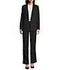 Donna Karan Crepe One button Cargo Jacket, Color:Black - Image 4