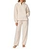 Donna Karan DKNY Long Sleeve Sherpa Fleece Pant Lounge Set - Image 5