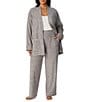Donna Karan DKNY Plus Size Long Sleeve Stretch Fleece Pant Lounge Set - Image 1
