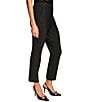 Color:Black - Image 3 - Essential Pleated Slim Mid Rise Pants