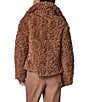 Donna Karan Faux Fur Mock Neck Long Sleeve Front Button Jacket - Image 2