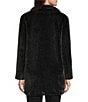 Donna Karan Faux Fur Stand Collar Button Front Coat, Color:Rich Black - Image 2