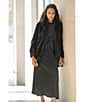 Donna Karan Faux Fur Stand Collar Button Front Coat, Color:Rich Black - Image 8