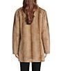 Donna Karan Faux Fur Stand Collar Button Front Coat, Color:Pelted Mink - Image 4