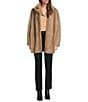 Donna Karan Faux Fur Stand Collar Button Front Coat, Color:Pelted Mink - Image 5