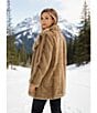 Donna Karan Faux Fur Stand Collar Button Front Coat, Color:Pelted Mink - Image 7