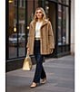 Donna Karan Faux Fur Stand Collar Button Front Coat, Color:Pelted Mink - Image 8