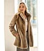Donna Karan Faux Fur Stand Collar Button Front Coat, Color:Pelted Mink - Image 11