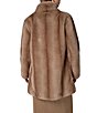 Donna Karan Faux Fur Stand Collar Single Breasted Coat - Image 3