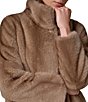 Donna Karan Faux Fur Stand Collar Single Breasted Coat - Image 5