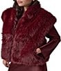 Donna Karan Faux Fur V-Neck Sleeveless Vest - Image 3