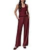 Donna Karan Flat Front High Rise Straight Leg Ankle Length Coordinating Pants - Image 3