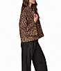 Donna Karan Flocked Canvas Printed Bell Sleeve Jacket - Image 3