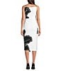 Donna Karan Floral Print Sleeveless Sheath Midi Dress - Image 2