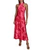 Donna Karan French Twill Halter Neck Sleeveless A-Line Dress, Color:Audacious - Image 1