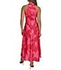 Donna Karan French Twill Halter Neck Sleeveless A-Line Dress, Color:Audacious - Image 2