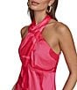 Donna Karan French Twill Halter Neck Sleeveless A-Line Dress, Color:Audacious - Image 5