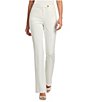 Donna Karan Gold Button Hardware Flared Pants - Image 1