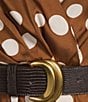 Donna Karan Halter Neck Polka Dot Print Belted Midi Dress, Color:Russet Light - Image 3