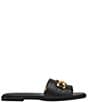 Color:Black - Image 2 - Haylen Leather Slide Sandals