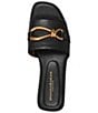 Color:Black - Image 4 - Haylen Leather Slide Sandals