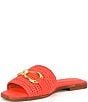Color:Heat - Image 4 - Haylen Raffia Slide Sandals