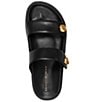 Color:Black - Image 4 - Hazley Leather Slide Sandals