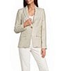 Donna Karan Jacquard Notch Lapel 1 Button Jacket - Image 1