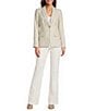 Donna Karan Jacquard Notch Lapel 1 Button Jacket - Image 3