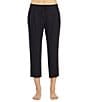 Color:Black - Image 1 - Sleepwear Jersey Knit Capri Sleep Pants