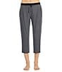 Color:Charcoal Heather - Image 1 - Sleepwear Jersey Knit Capri Sleep Pants
