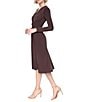 Donna Karan Jersey Wrap Midi Dress - Image 3