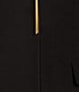 Color:Black - Image 5 - Knit Collarless Long Sleeve Snap Front Topper Jacket