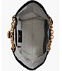 Donna Karan Leno Leather Chain Handle Buckle Tote Bag - Image 3