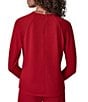 Donna Karan Long Sleeve Knit Pull-On Hardware Top - Image 2