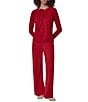 Donna Karan Long Sleeve Knit Pull-On Hardware Top - Image 3