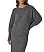 Donna Karan Long Sleeve Relaxed Crewneck Sweater - Image 1