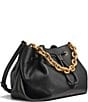 Donna Karan Lyndon Drawstring Satchel Bag, Color:Black/Gold - Image 4