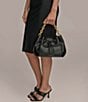 Donna Karan Lyndon Drawstring Shoulder Bag, Color:Black/Gold - Image 6