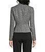 Donna Karan Metallic Tweed V-Neck Long Sleeve Peplum Jacket - Image 2