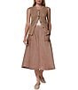 Donna Karan Microsuede A-Line Pull On Midi Skirt - Image 3
