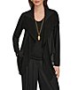 Donna Karan Mix Media Ruffle Front Jacket - Image 1