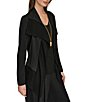 Donna Karan Mix Media Ruffle Front Jacket - Image 4