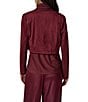 Donna Karan Mixed Media Collared Neck Long Sleeve Belt Tie Coordinating Jacket - Image 2