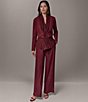 Donna Karan Mixed Media Collared Neck Long Sleeve Belt Tie Coordinating Jacket - Image 5