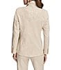 Donna Karan Notch Collar Embellished 1-Button Jacket, Color:Sand - Image 2